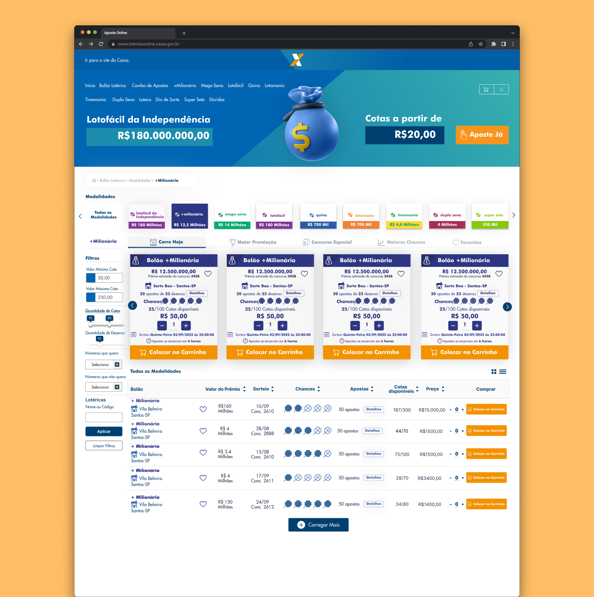 Tela Inicial em alta fidelidade