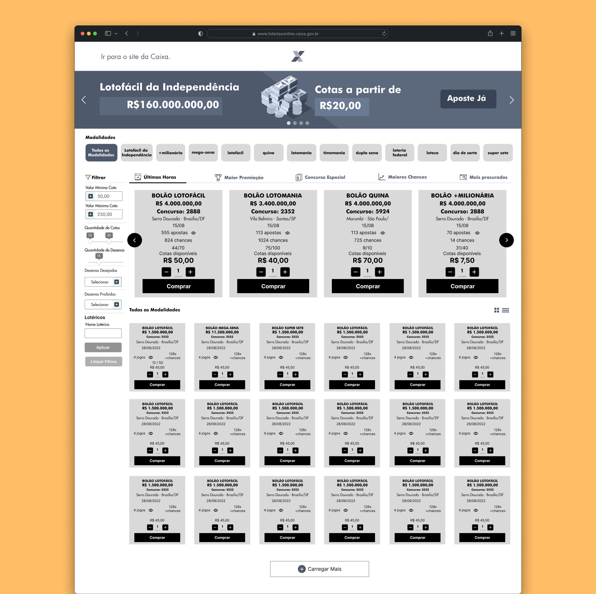 Wireframe estrutural - Tela 2