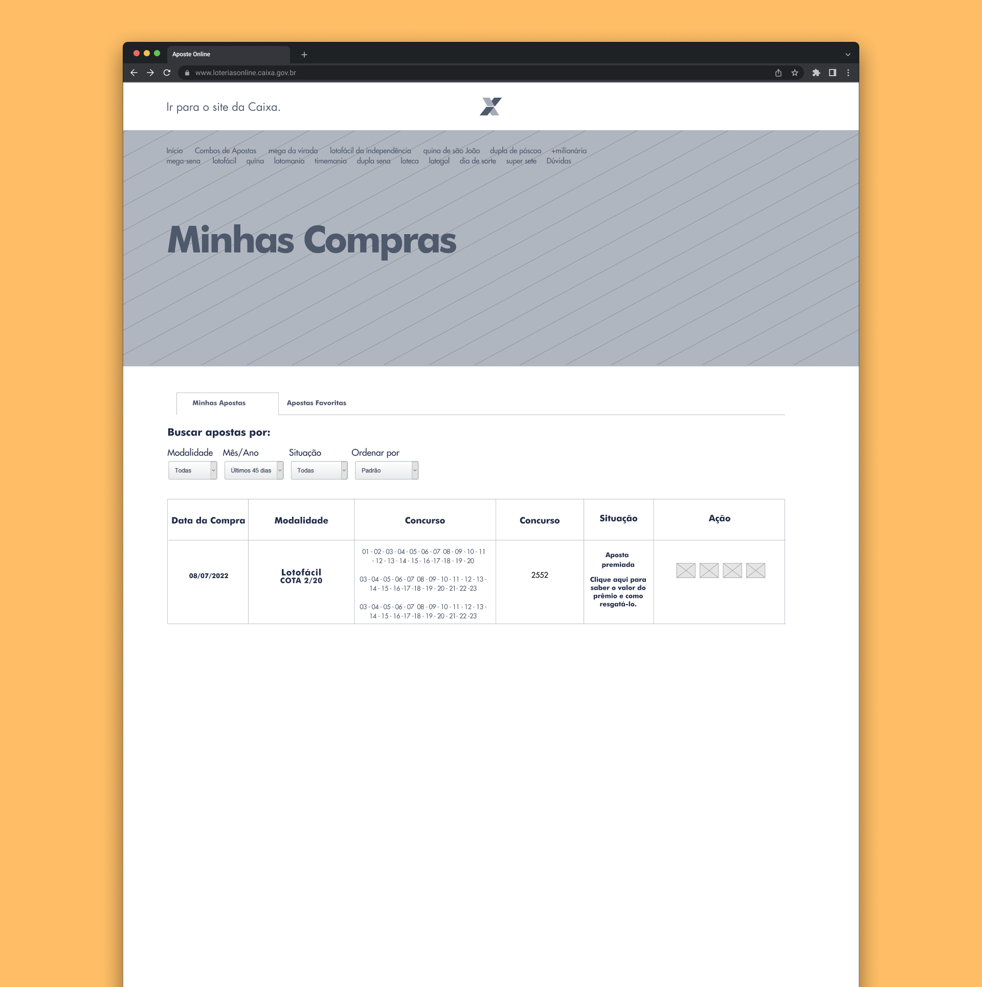 Wireframe estrutural - Tela 4