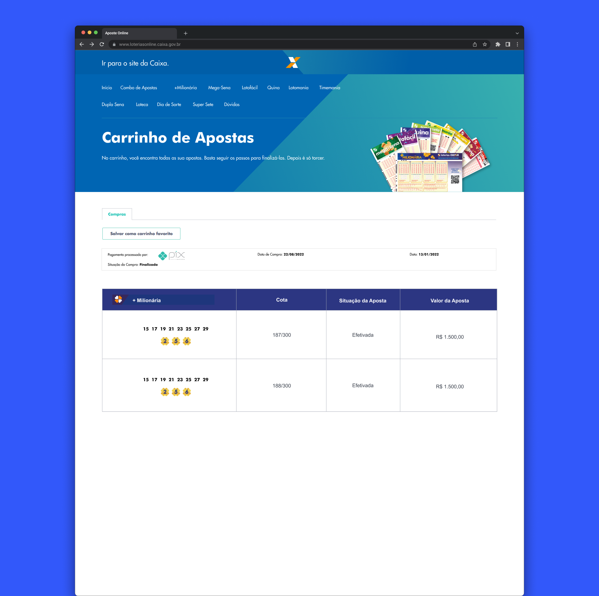 Tela de pagamento em alta fidelidade