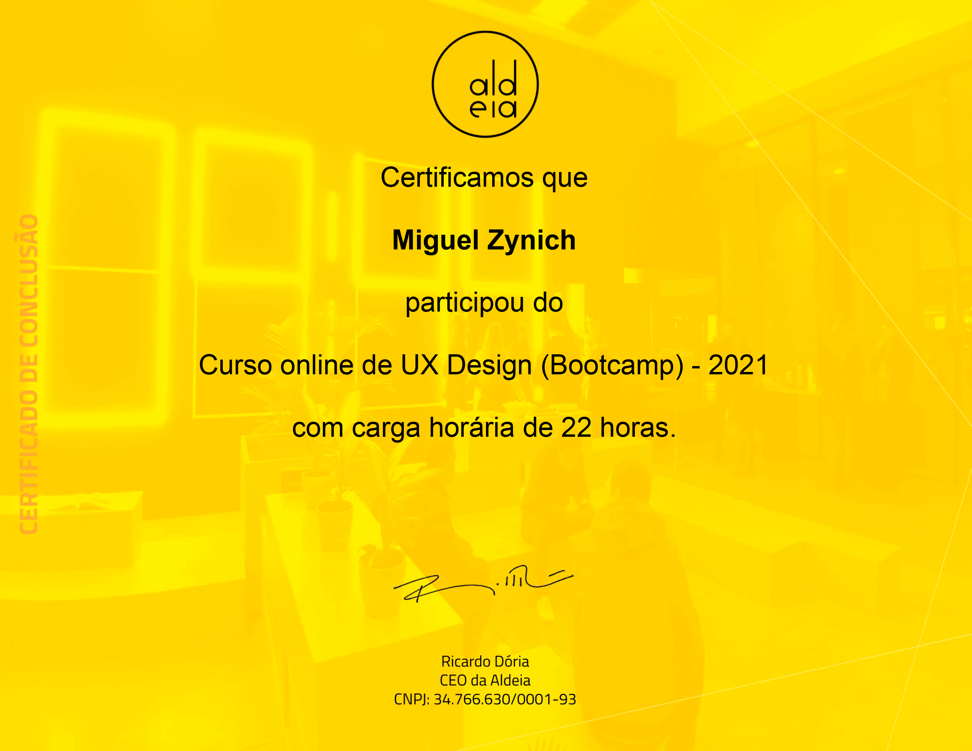 Certificado Aldeia