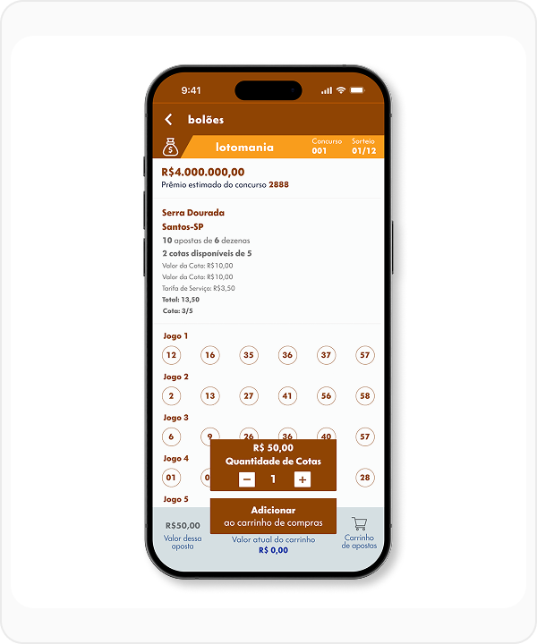 Tela do aplicativo com contraste 7.01:1
