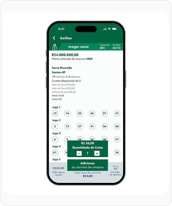 Tela do aplicativo com contraste 7.15:1