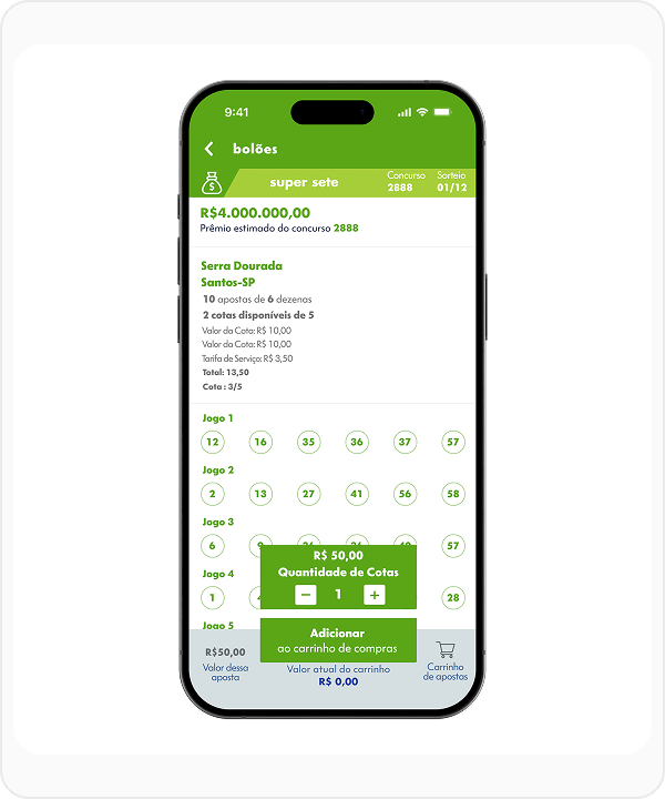 Tela do aplicativo com contraste 3.4:1