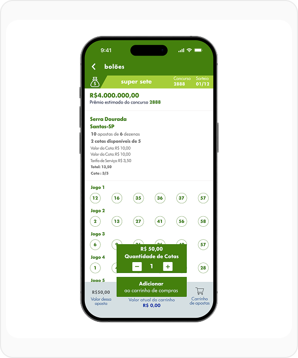 Tela do aplicativo com contraste 4.73:1