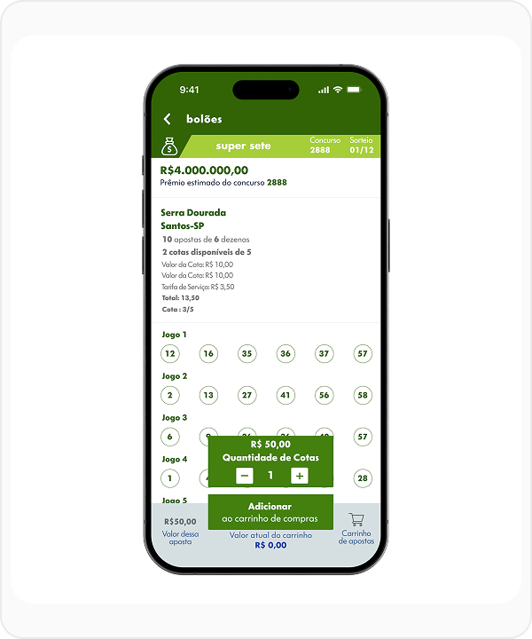 Tela do aplicativo com contraste 7.19:1