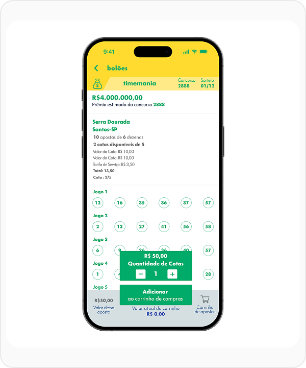 Tela do aplicativo com contraste 2.24:1