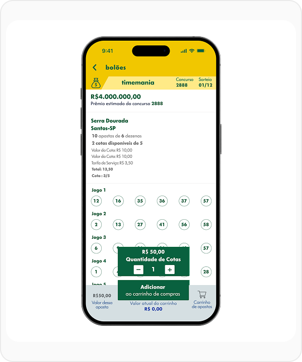 Tela do aplicativo com contraste 4.65:1
