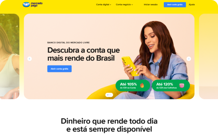 Imagem da página inicial da Sorte Online