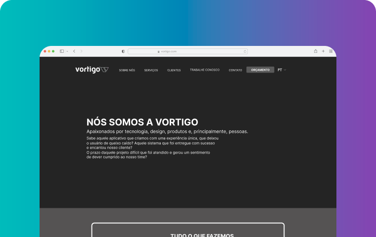 Tela Nós somos a Vortigo